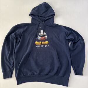 Vintage Mickey Mouse Sweatshirt Walt Disney Disneyland Resorts Large Hoodie Y2K
